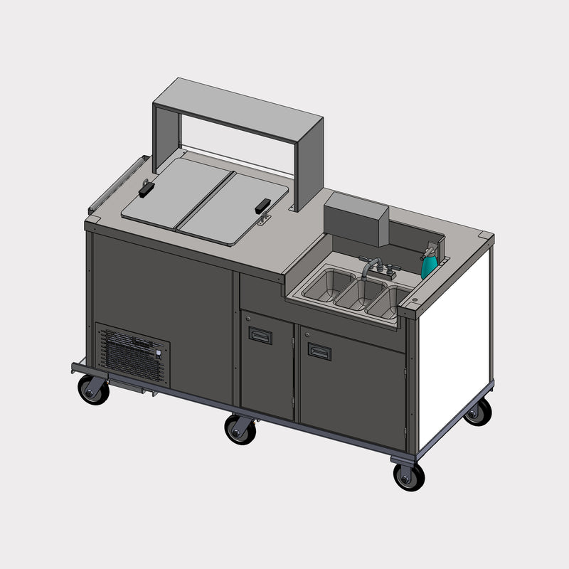 C Nelson Manufacturing BD4CE-05 | 71" L | 3-Bowl Washing